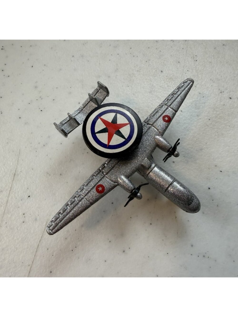 GREENBRIER INTL Toy Twin Prop USAF 6004 Diecast Metal Plane 3" Long - GC